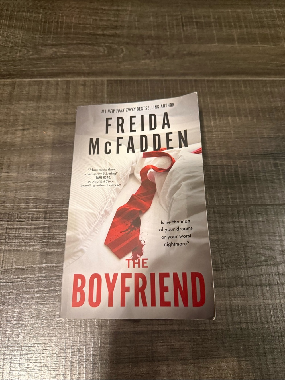 Freida McFadden "The Boyfriend" Paperback - White & Red Cover